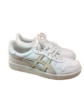 ASICS Japan S White Smokey Grey Men Sz 8 Sneaker Shoes 1201A381 Low Top Leather